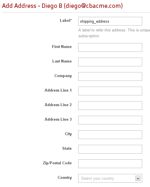 add multiple shipping address with labels