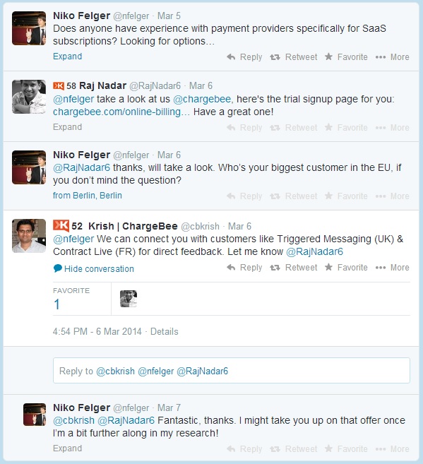 interact with customers on social media
