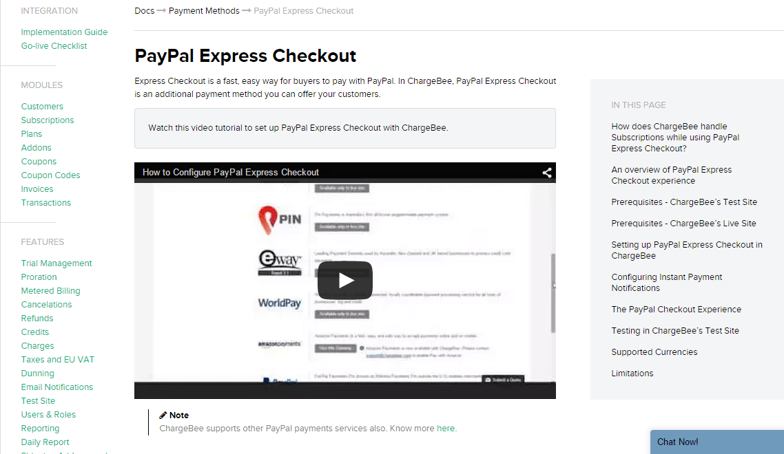 New ChargeBee Docs Landing Page