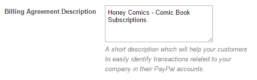 PayPal Billing Agreement
