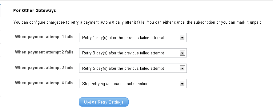 Automatic Retries on Failed Payment