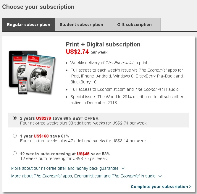 The Economist - Subscription