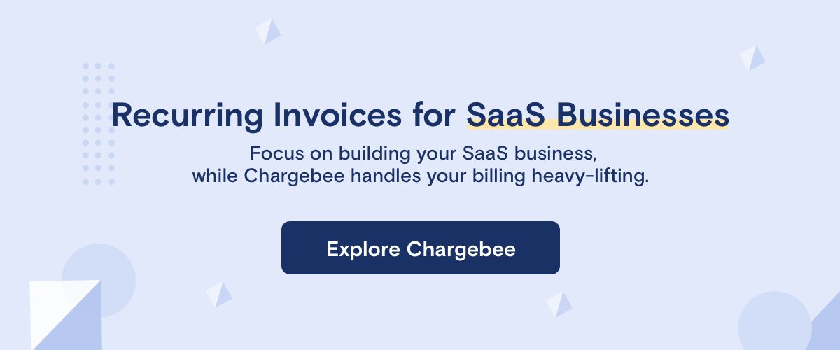 Recurring Invoicing for SaaS business - Chargebee