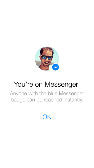 Facebook messenger's gorgeous welcome screen