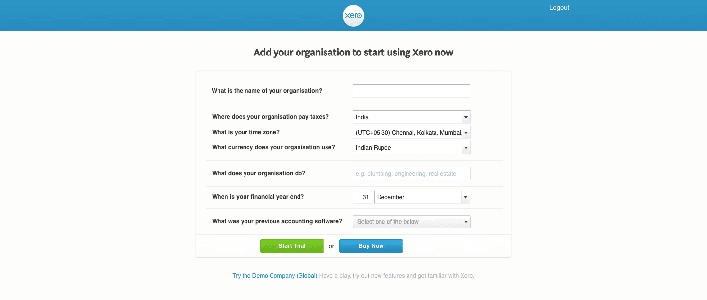 xero user onboarding questions