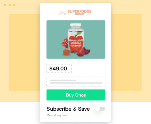 superfoods one-time check out along with subscription