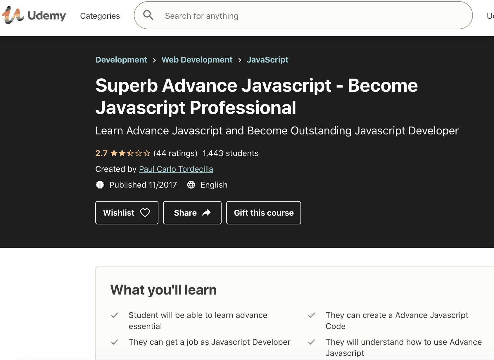 udemy superb advance javascript