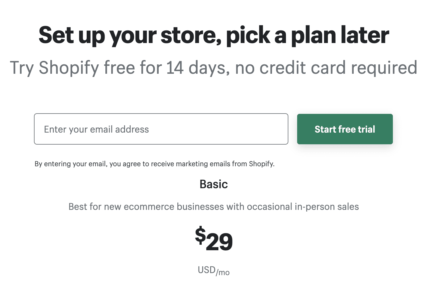 Shopify Pricing