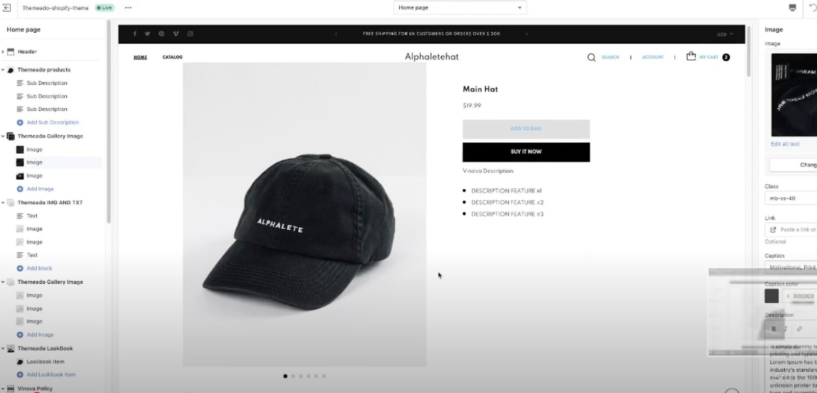 An image showing the shopify User Interface