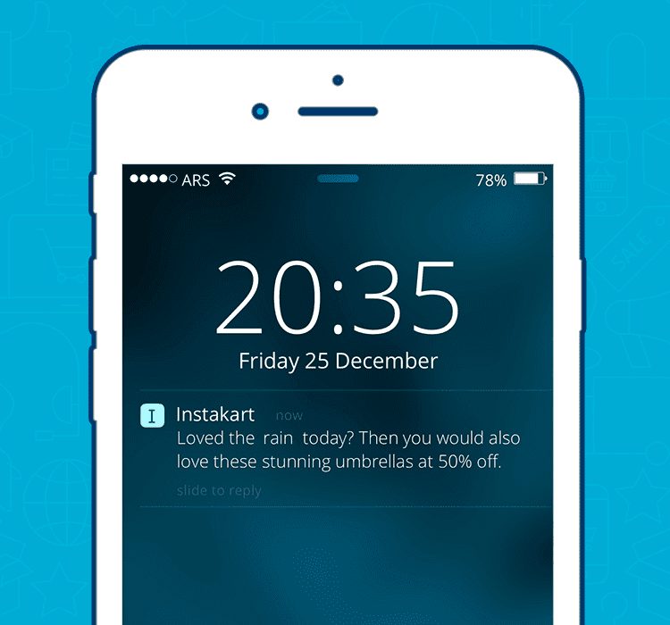 eCommerce push notification example