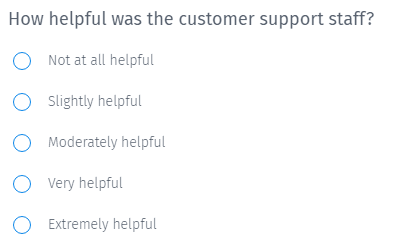 example of an ecommerce customer survey