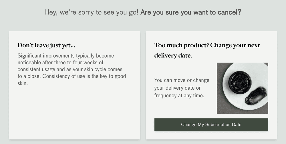 Loss Aversion Content Keeps Customers from Cancelling