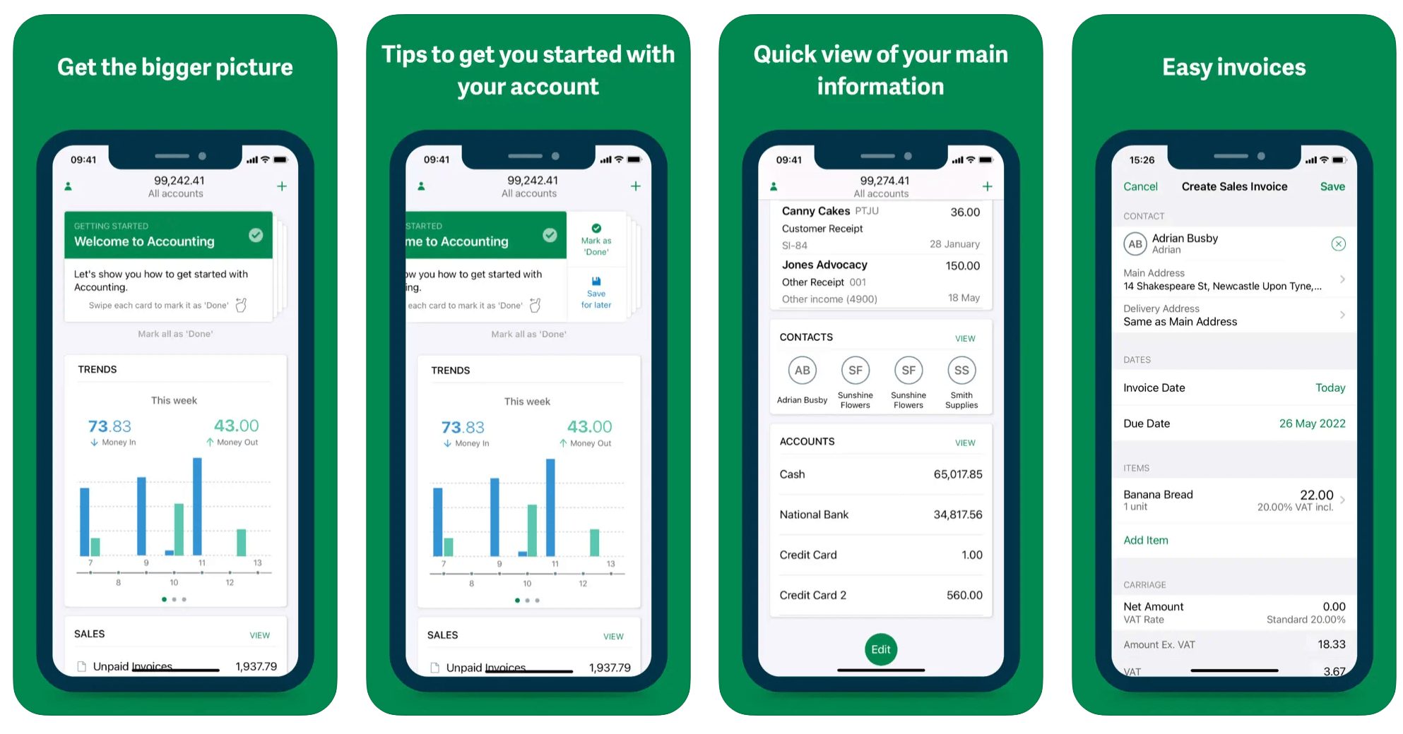 The iOS app for Sage