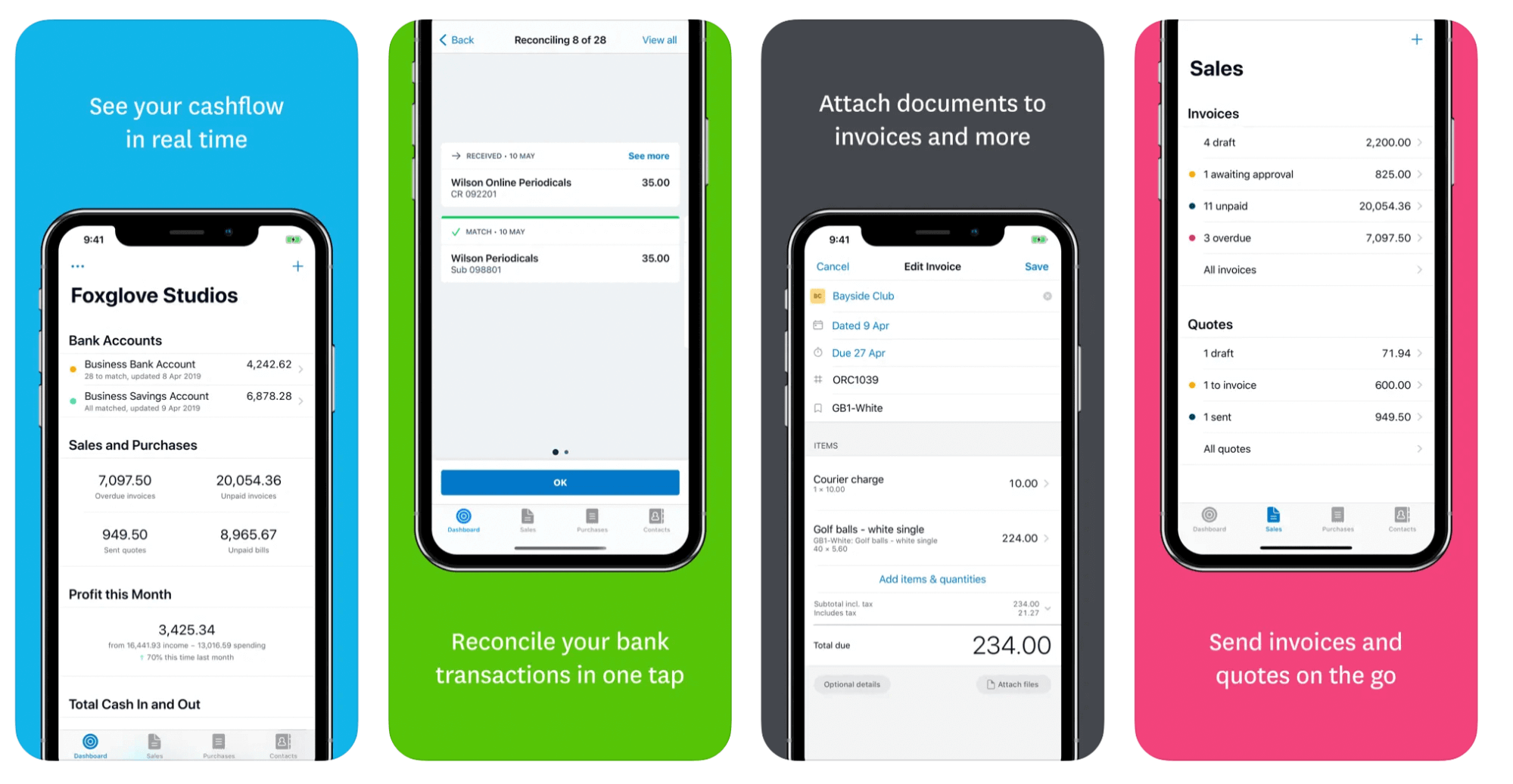 The iOS app for Xero