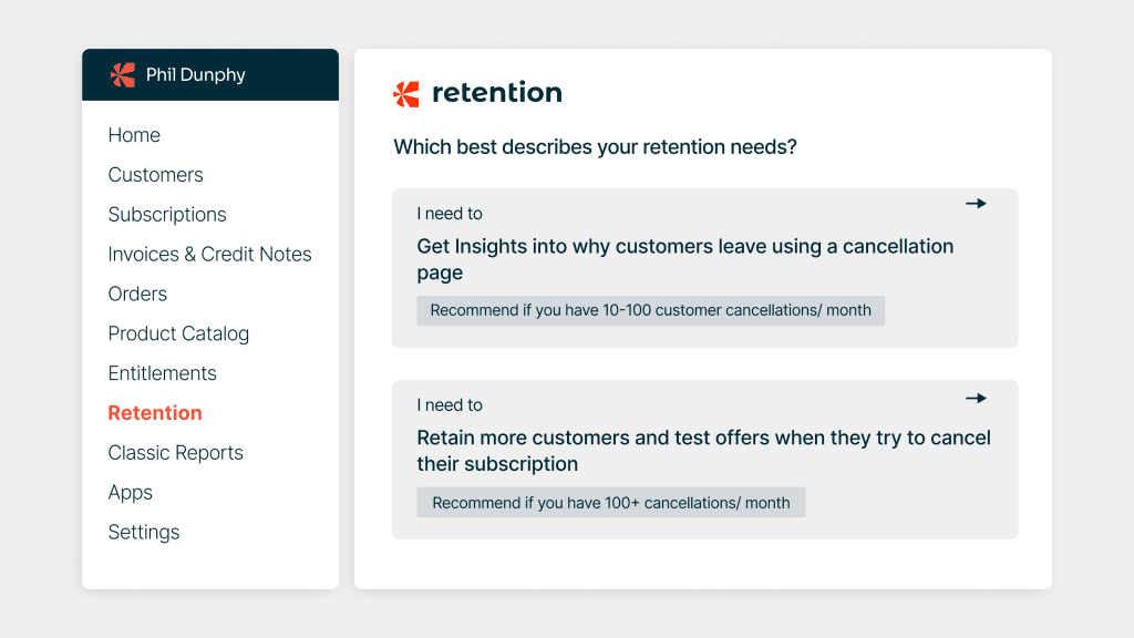 Chargebee Retention Platform