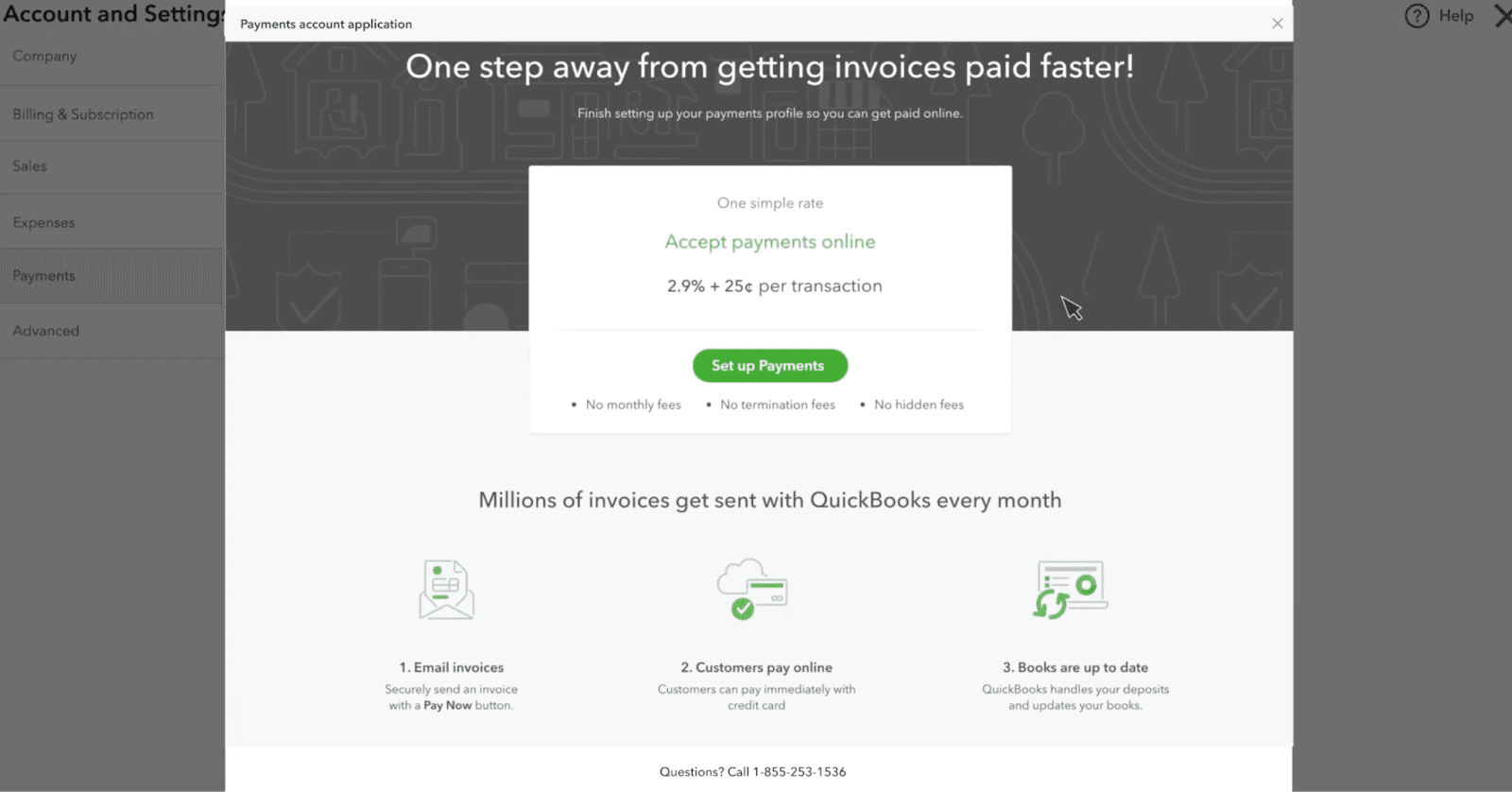 Setting up QuickBooks Payments in QBO
