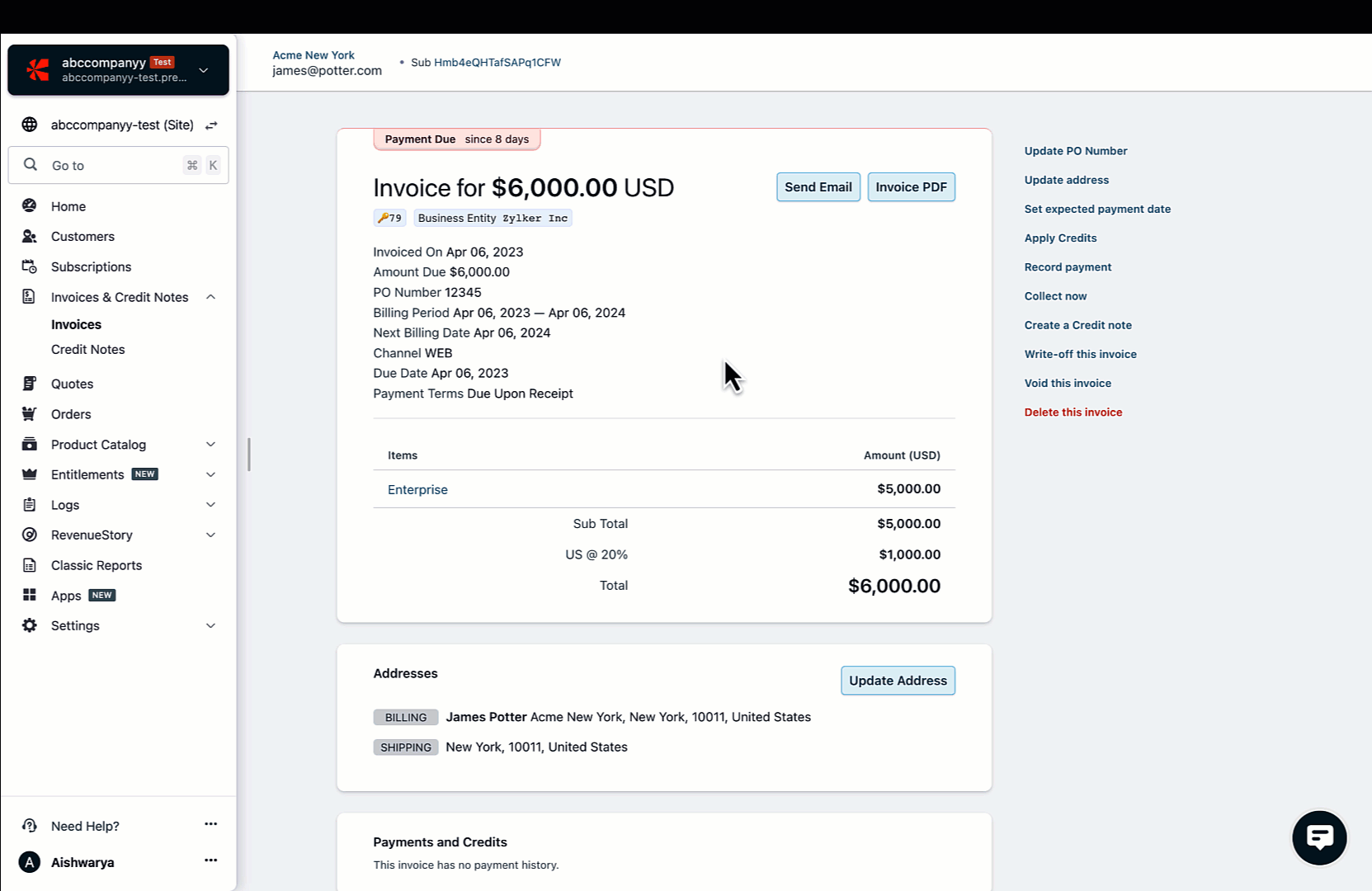 Credit Notes - Chargebee Docs Intended For Credit Note Template Doc