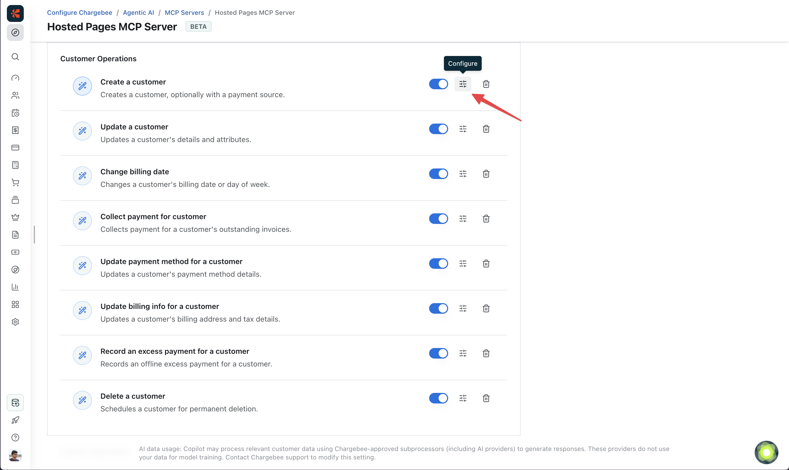 Tools tab with tool selected for input configuration