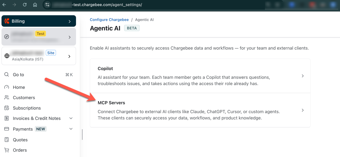 Agentic AI menu