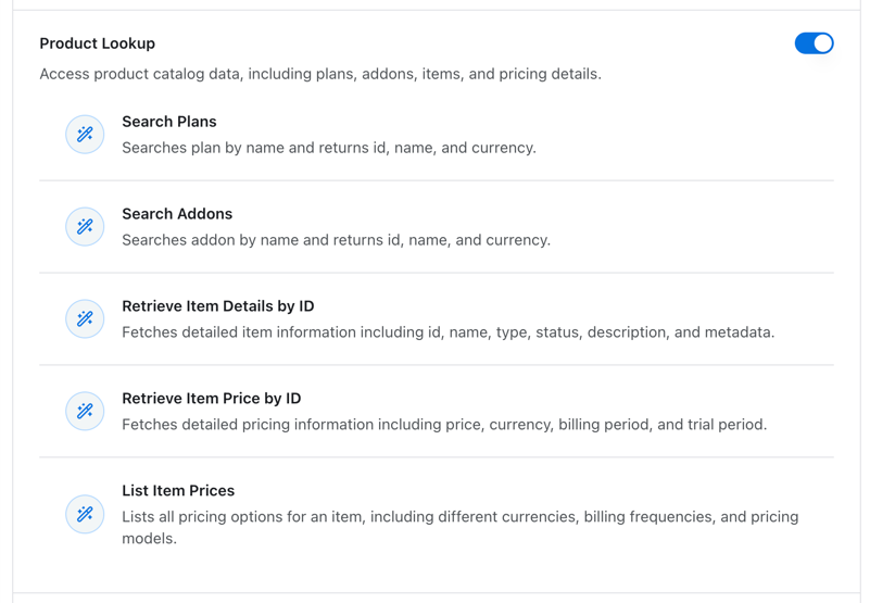 Data Access MCP server product lookup toolset