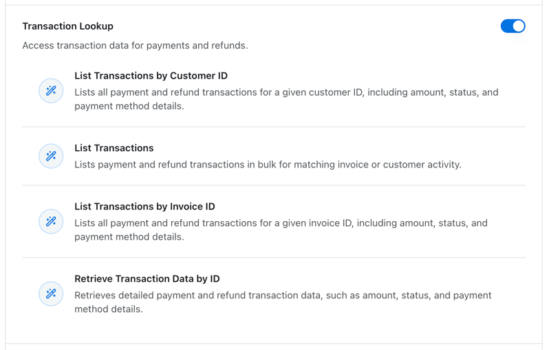 Data Access MCP server transaction lookup toolset