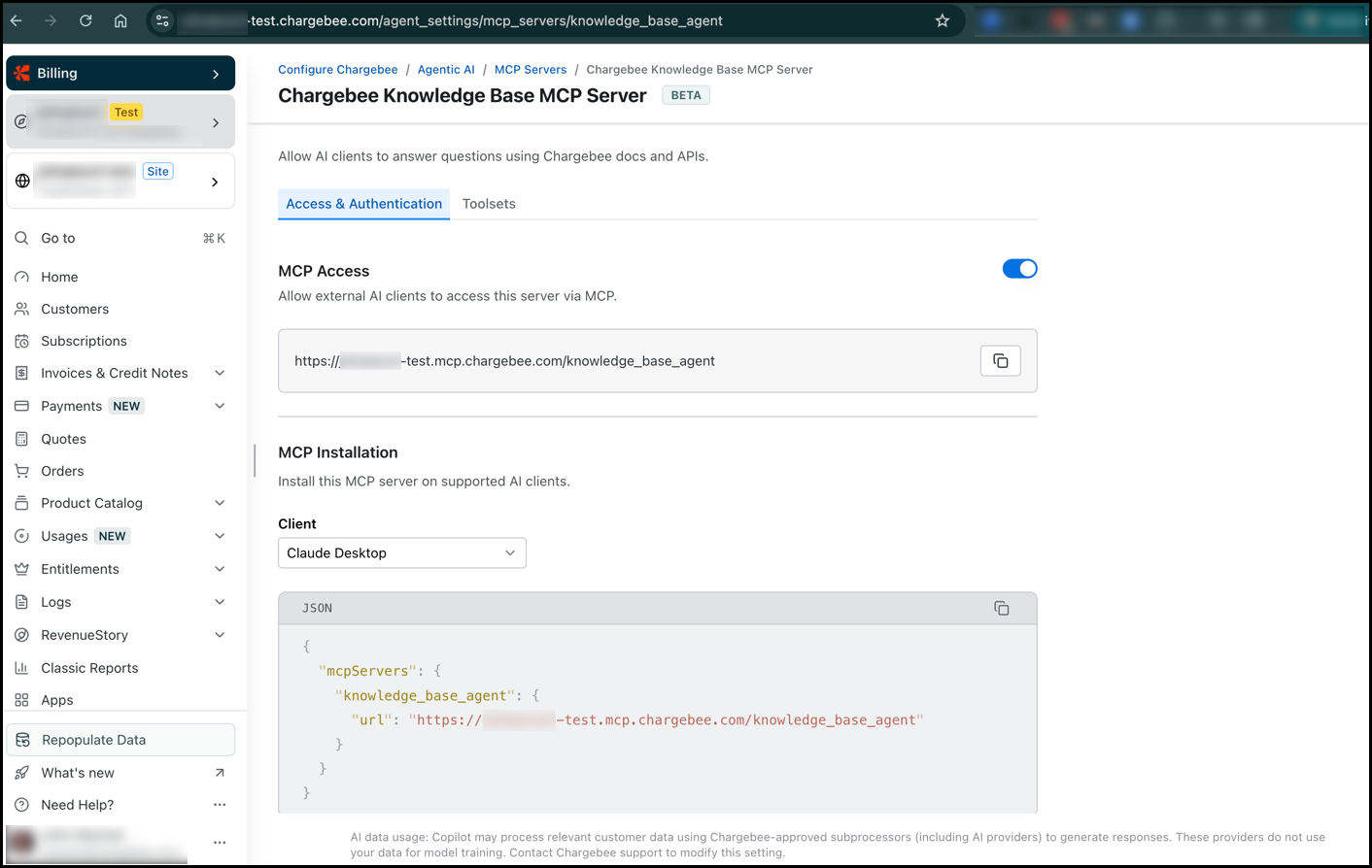 Knowledge MCP server configuration