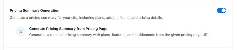 Onboarding MCP server generate pricing summary toolset