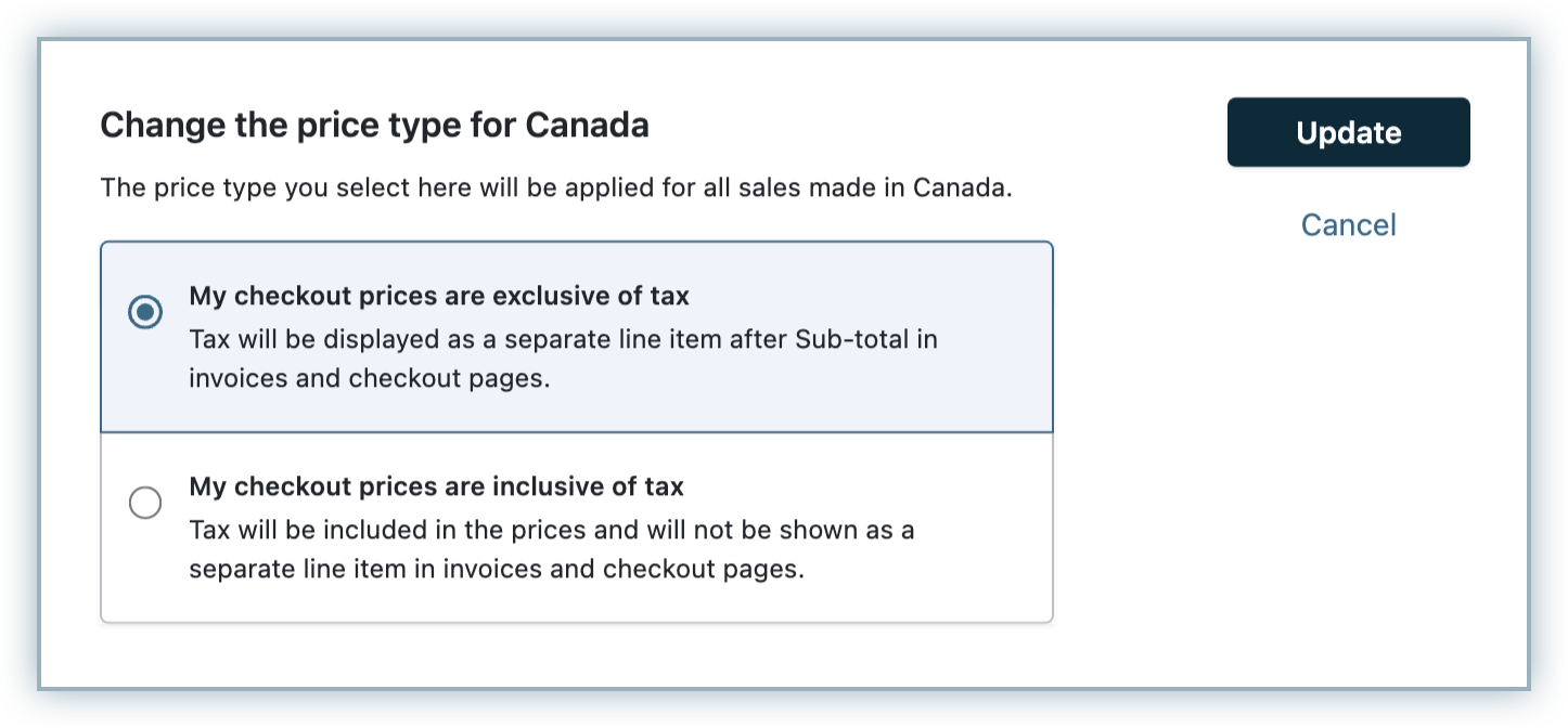 Canada Sales Tax Chart