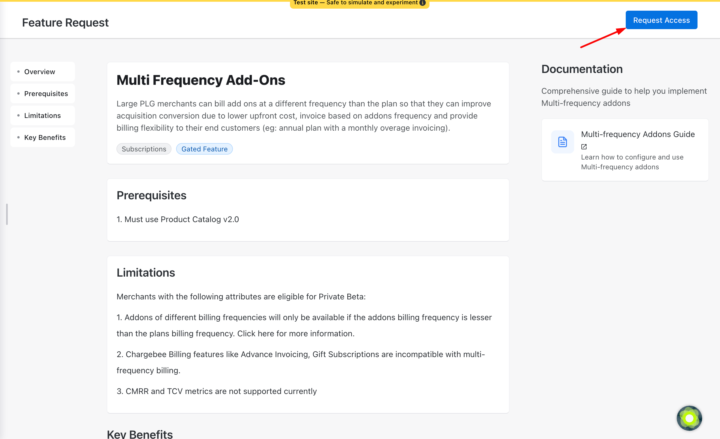 Multi Frequency Billing Feature