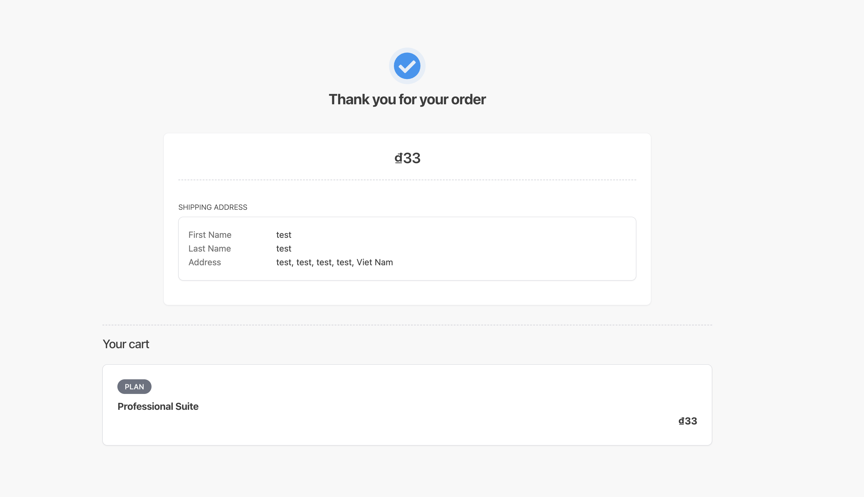 Customer returns to the merchant site after approving the MoMo payment