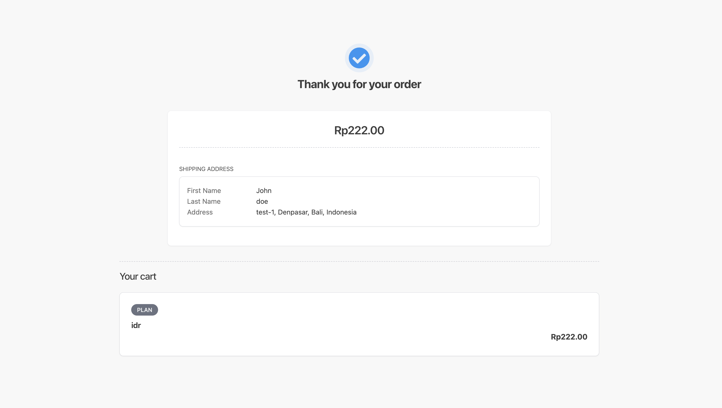 Customer returns to the merchant site after approving the OVO payment