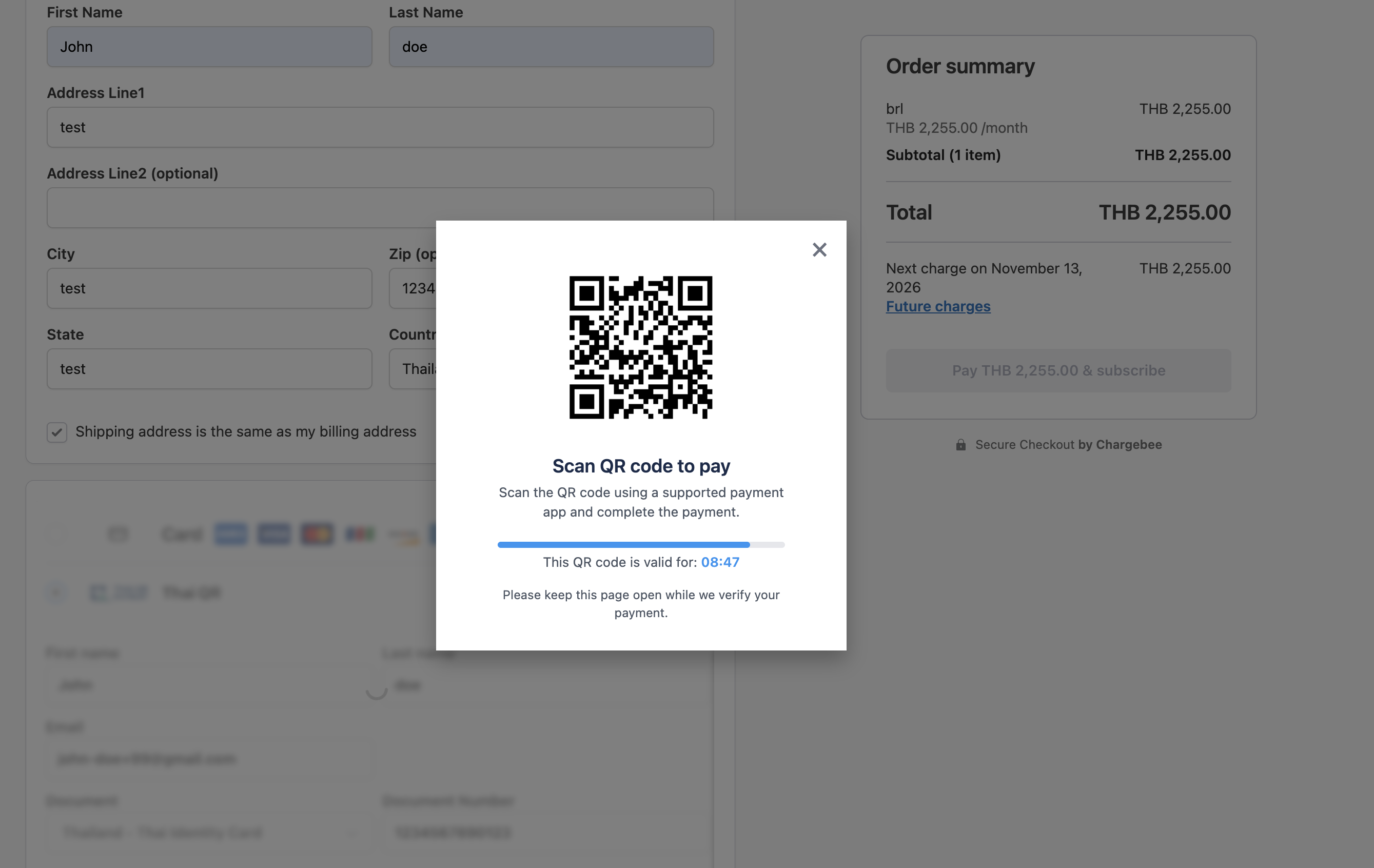 Customer scans the Thai QR code using a banking app