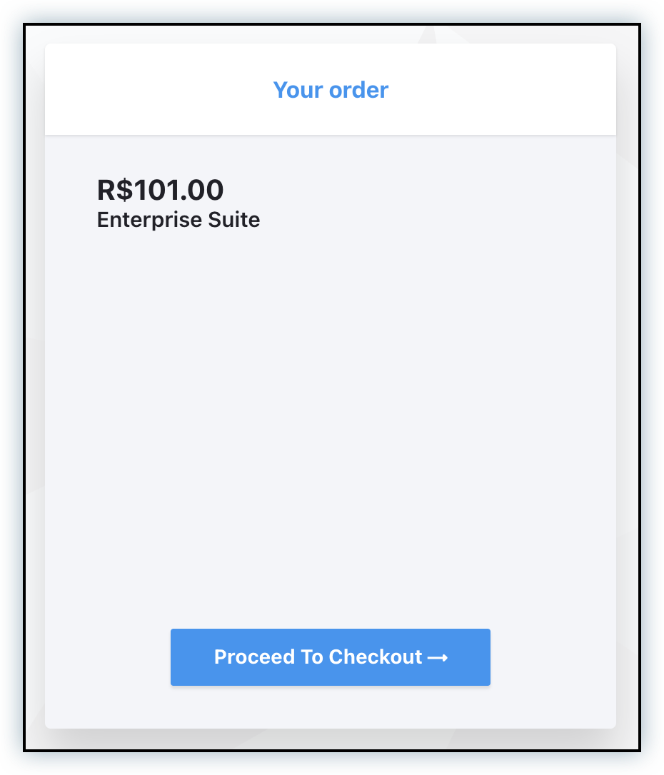 Your order page with the Proceed To Checkout button
