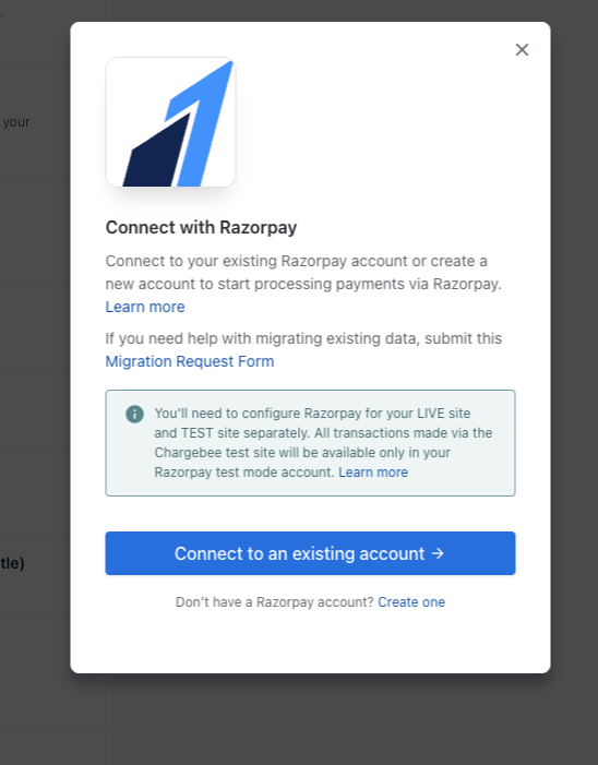 Connect with Razorpay OAuth in Chargebee
