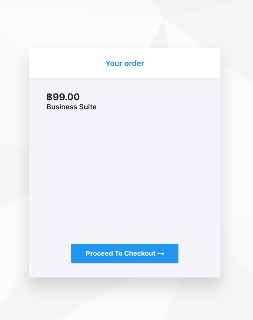 Your order page with the Proceed To Checkout button