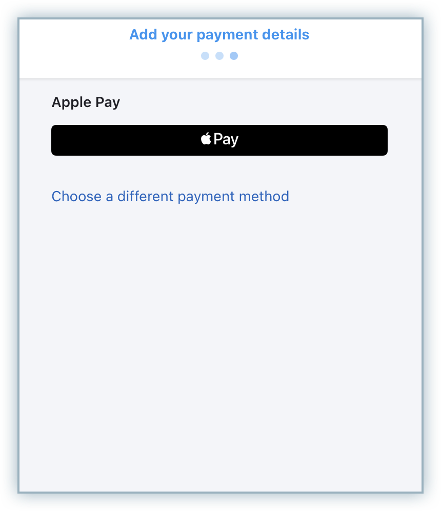 Apple Pay button in Chargebee checkout