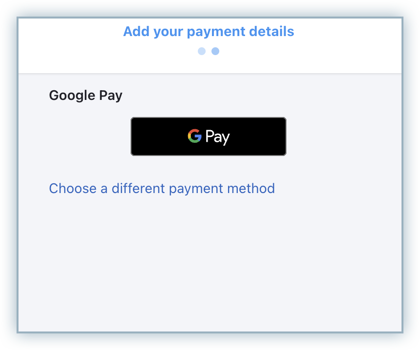 GPay button in Chargebee checkout