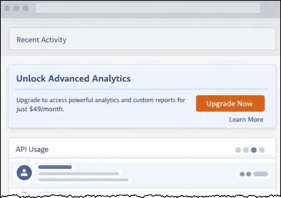 An in-app banner showing a personalized offer.
